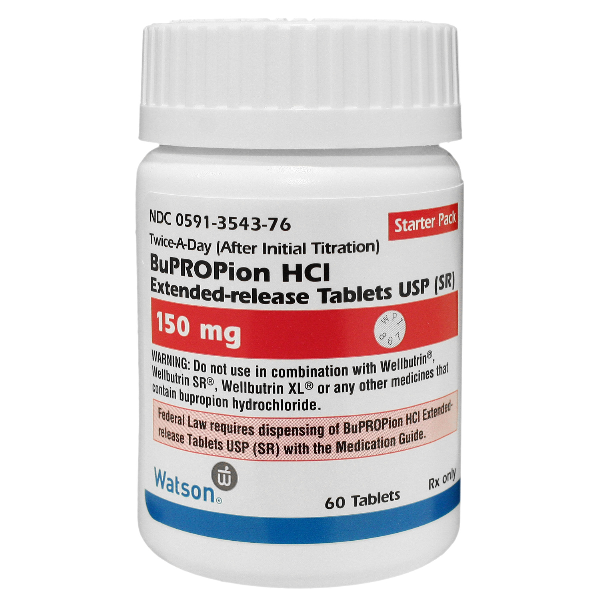 Bupropion SR 150 Mg Hcl 60 Tabs By Actavis Pharma.