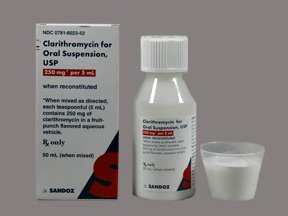 Image 0 of Clarithromycin 250Mg/5Ml Suspension 50 Ml By Sandoz Rx.