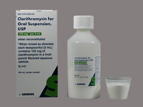 Image 0 of Clarithromycin 125Mg/5Ml Suspension 100 Ml By Sandoz Rx.