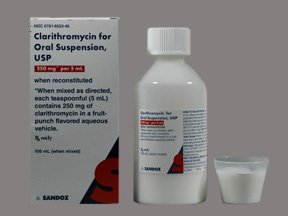 Image 0 of Clarithromycin 250Mg/5Ml Suspension 100 Ml By Sandoz Rx.