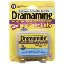 Dramamine Grape Flavor Chew able For Kids 8 Ct