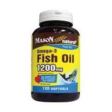 Mason Omega-3 Fish Oil 1200mg Softgels 120 ct