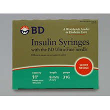 BD Ultrafine II 8MM 31G x 1CC 100 Syringe