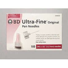 B-D Ultra-Fine Pen Needles Original 29g x 12.7mm 100 ct