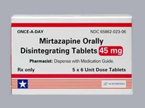 Mirtazapine 45 Mg Odt 30 By Aurobindo Pharma