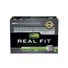 Depend Real Fit Briefs for Men Small/Medium 4x12 ct