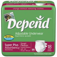 Depend Underwear Adjustable Max Abs Large 3x16