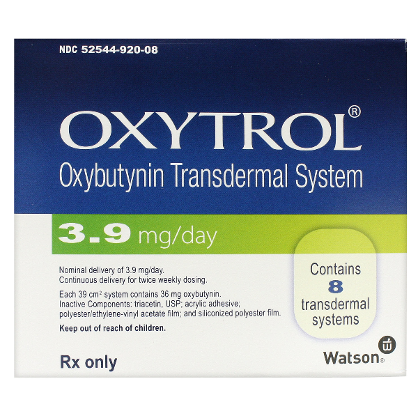 Oxytrol 3.9 Mg Day 8 Patches By Allergan Inc