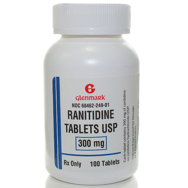 Image 0 of Ranitidine 300 Mg Tabs 100 By Glenmark Generics. 