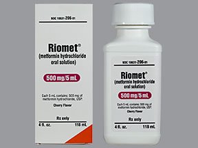 Riomet 500Mg/5Ml Solution 4 Oz By Ranbaxy Labs.