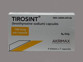 Tirosint 100 Mcg Caps 28 By Akrimax Pharma.