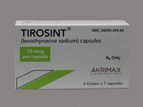 Tirosint 13 Mcg Caps 28 By Akrimax Pharma. 