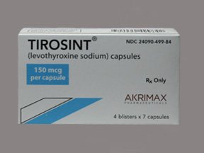 Tirosint 150 Mcg Caps 28 By Akrimax Pharma.