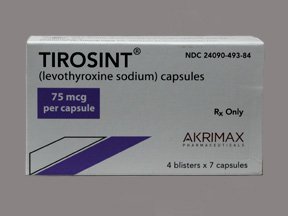 Tirosint 75 Mcg Caps 28 By Akrimax Pharma.