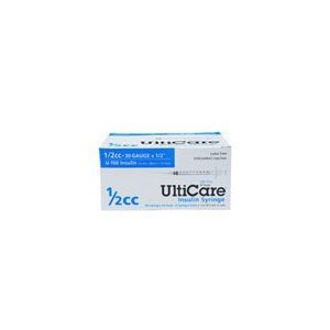 Ulticare Syringe 1/2'' 30G x 3/10CC 100 Ct