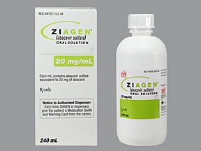 Ziagen 20Mg/Ml Solution 240 Ml By Viiv Healthcare