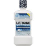 Listerine Whitening Pre-Brush Rinse Clean Mint Flavor Liquid 16 Oz