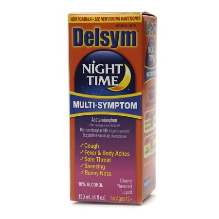 Image 0 of Delsym Multiple Symptom NightimeCherry Syrup 4oz