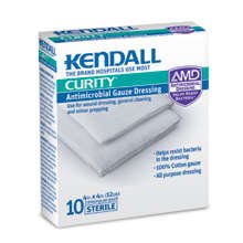 Kendall AMD Curity Gauze Dressing 4''x4'' 10 Ct.