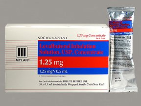 Levalbuterol Generic 1.25MG/0.5ML 30X.5 Mylan Pharma.