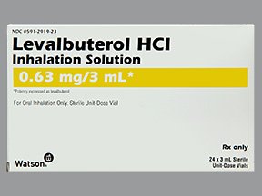 Image 0 of Levalbuterol Generic for Xopenex 0.63MG/3ML 24X3 ML  Rx Req