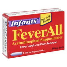 Image 0 of FeverAll Infant Rectal Suppositories 80 Mg 6 Ct