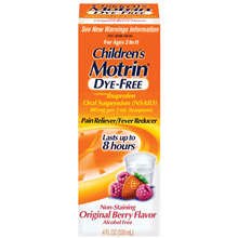 Image 0 of Motrin Children?s Berry Dye free 4 oz.