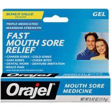 Image 0 of Orajel Mouth Sore Medicated Gel 0.42 Oz