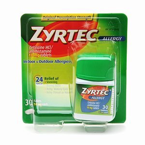 Zyrtec OTC 10 MG Tablet 30 Ct