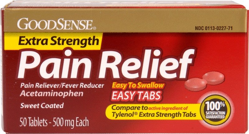 Good Sense Extra Strength Pain Relief Apap Easy 50 Tabs 500 Mg 