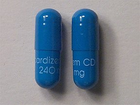 Cardizem CD 240 MG 30 Caps By Valeant Pharma.