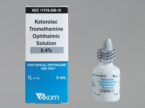 Ketorolac Tromethamine 0.4% 1X5 ML Drops  Rx Required Mfg.by:Akorn Opthalmics US