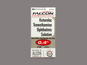 Ketorolac Tromethamine 0.4% 1X5 ML Drops  Rx Required Mfg.by:Sandoz   USA. Rx Re