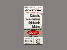 Image 0 of Ketorolac Tromethamine 0.4% 1X5 ML Drops  Rx Required Mfg.by:Sandoz   USA. Rx Re