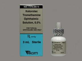 Ketorolac Tromethamine 0.5% 3 ML Drops By Akorn Inc