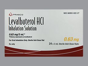 Levalbuterol Generic 0.63MG/3ML 24X3 ML Inhalation By Prasco Llc