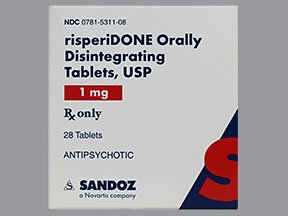 Risperidone 1 Mg Odt 28 Unit Dose Tabs By Sandoz Rx.