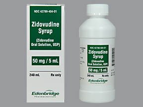 Image 0 of Zidovudine 10Mg/Ml 240 Ml Syrup By Edenbridge Pharma 