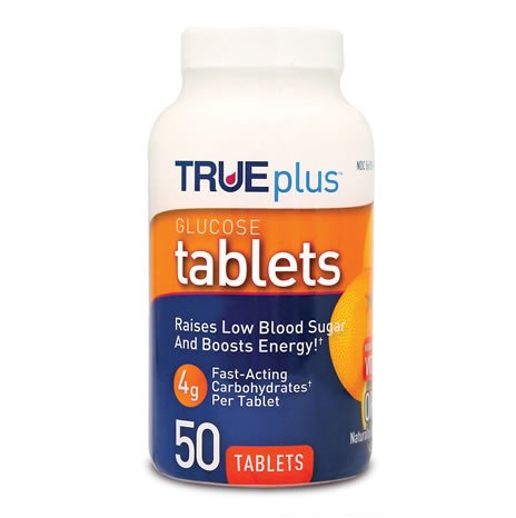TRUEplus Orange Glucose tablets 50 ct