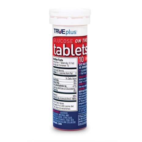 TRUEplus Raspberry Glucose tablets 6x10