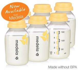 Medela Breastmilk Collection & Storage Bottle Set 5oz 6 Bottles