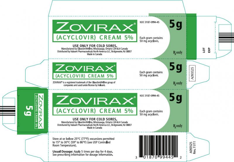 Image 0 of Acyclovir Generic Zovirax 5 Gm Ointment By Valeant Pharma.