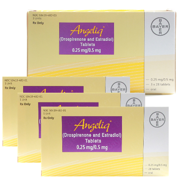 Angeliq .25-.5 Mg Tabs 3X28 By Bayer Healthcare.