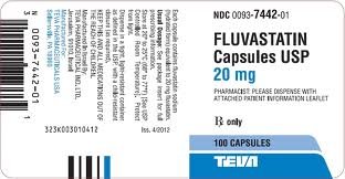 Image 0 of Fluvastatin Sodium 20Mg Caps 1X30 Ea Rx Required Mfg.ByTeva pharma