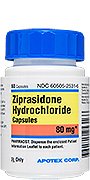 Ziprasidone 80 Mg 60 Caps By Apotex Corp. 