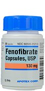 Fenofibrate 130 Mg Caps 30 By Apotex Corp.