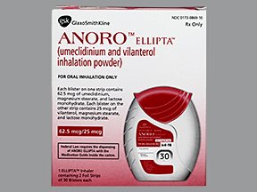 Image 0 of Anoro Ellipta Inhaler 60 Ct By Glaxo Smith Kline.