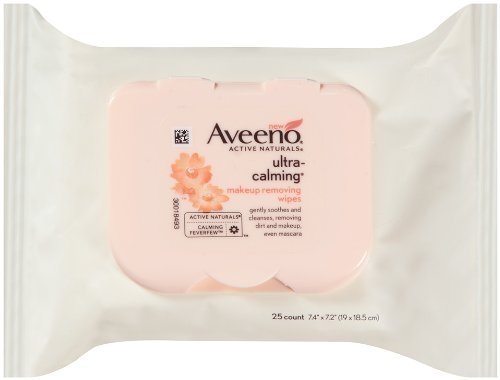Aveeno Ultra Calming Makeup Removing Wipes 25
