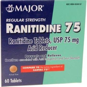 Ranitidine 75 Mg 60 Tabs By Major Pharma.