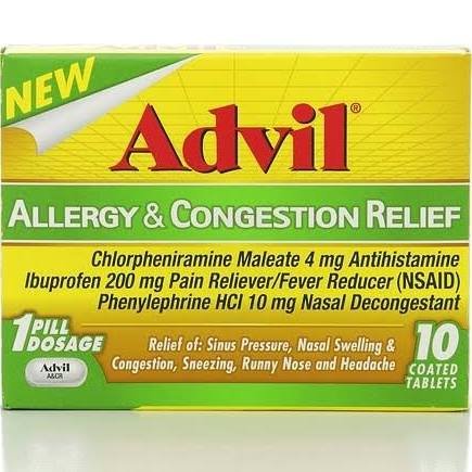 Advil Allergy Congest Relief 10 Tablets